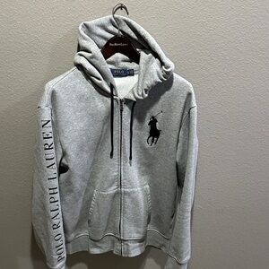 Polo Ralph Lauren Gray Hoodie large pony 🏇